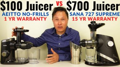 $100 No-Frills Juicer vs $700 Sana 727 Supreme Juicer Comparison Review