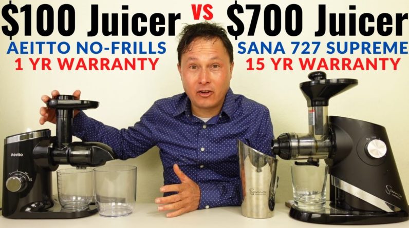 $100 No-Frills Juicer vs $700 Sana 727 Supreme Juicer Comparison Review