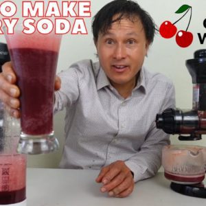 How to Make Cherry Soda from 100% Fruit in the Sana 727 Juicer