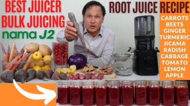 Easiest Juicer for Batch Juicing: Nama J2 Carrot Beet Root Juice Recipe