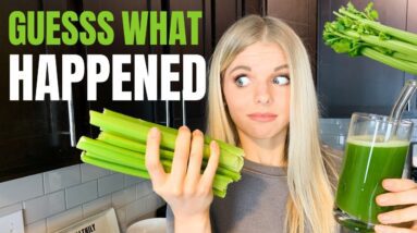 Drinking CELERY JUICE in the morning for 1 WHOLE YEAR & How it changed my life! (Full transparency)