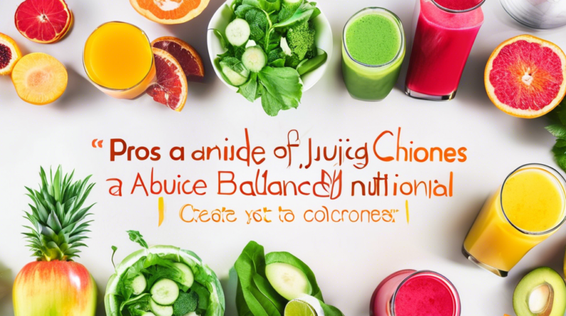 The Pros and Cons of Juicing: A Guide to Balanced Nutritional Choices